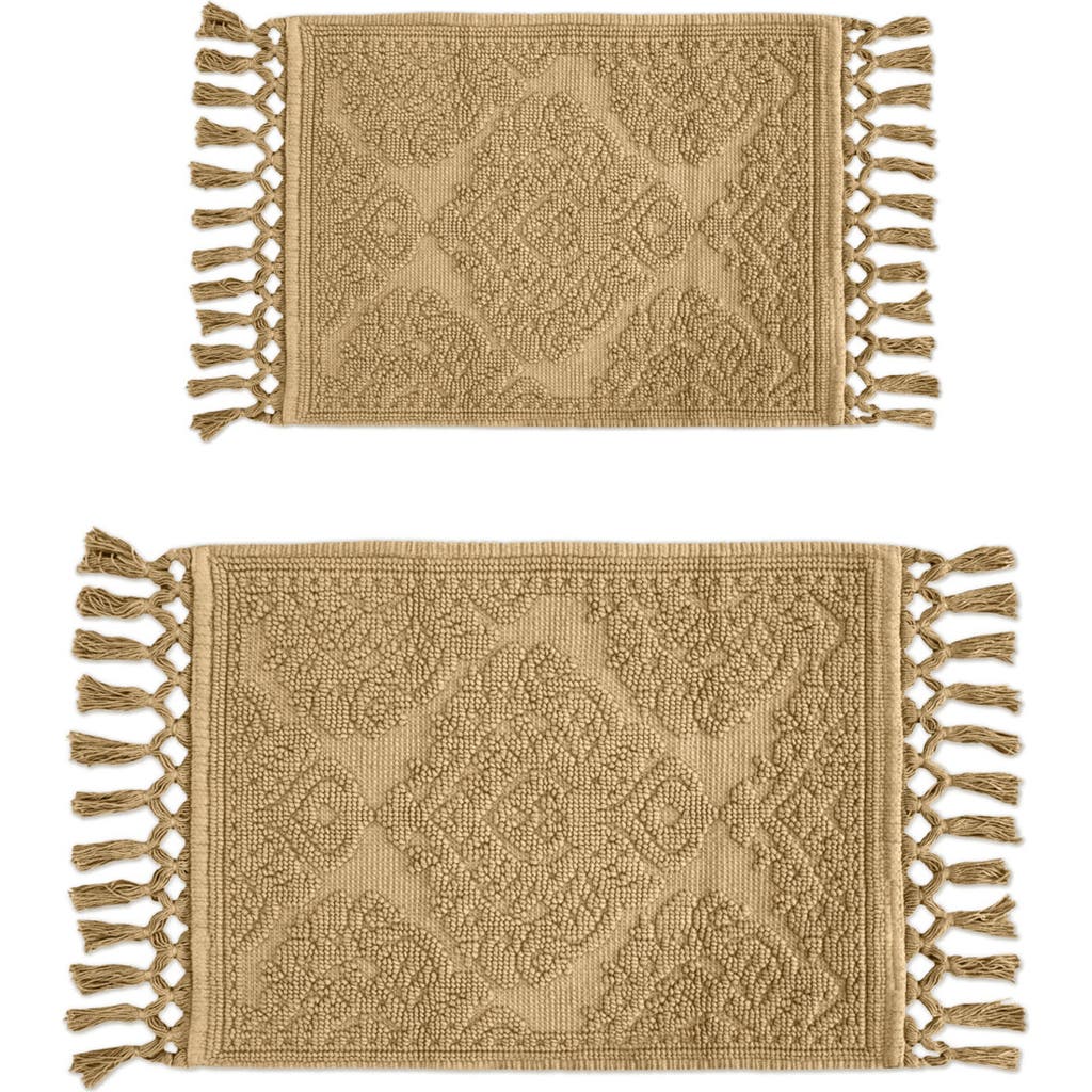 Jean Pierre New York Ricardo Fringe Cotton 2-piece Bath Rug Set