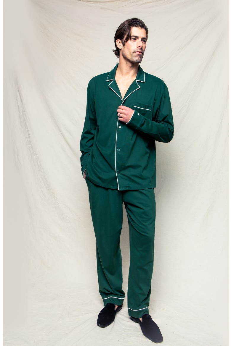 Classic Pima Cotton Pajamas, Alternate, color, GREEN