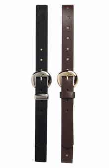Steve Madden 2-for-1 Assorted Faux Leather Belts