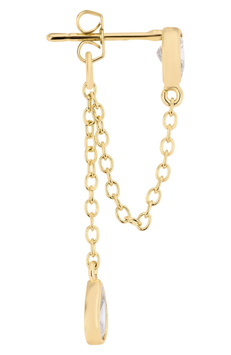 ATHRA LUXE The Heart Teardrop Duo Chain Drop Earrings, Alternate, color, 
