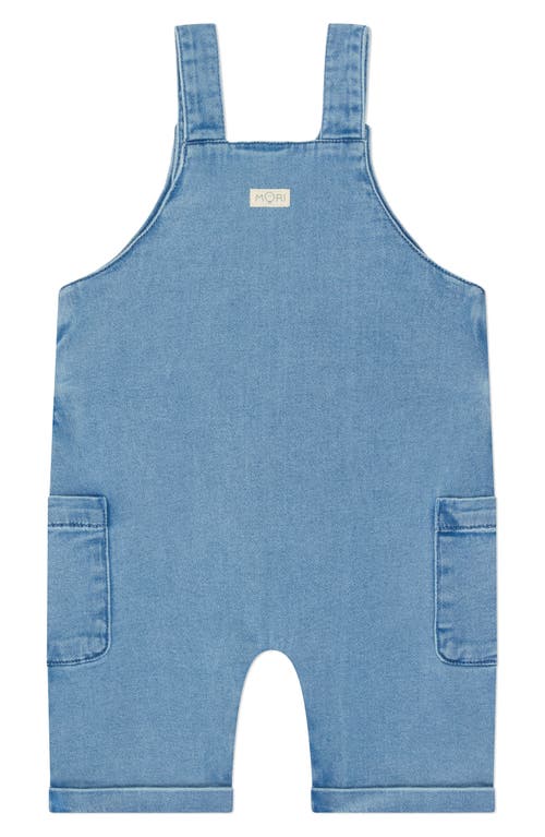Mori Stretch Denim Overalls In Denim Blue