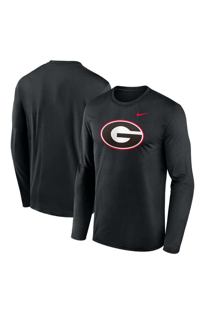 Nike Men's Nike Black Georgia Bulldogs Primetime Primary Legend Long Sleeve T-Shirt, Main, color, 