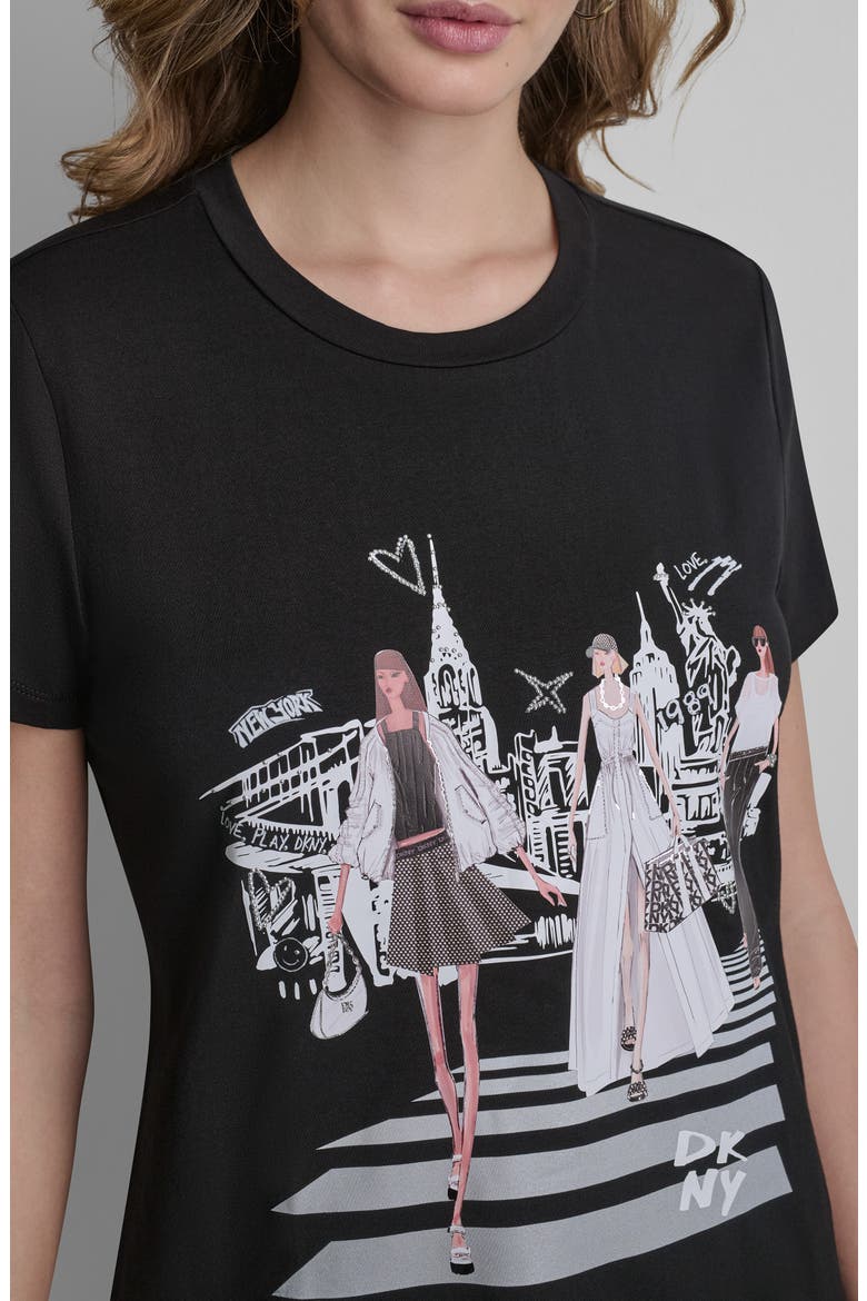 NYC Icons Cotton Blend Graphic T-Shirt, Alternate, color, BLACK