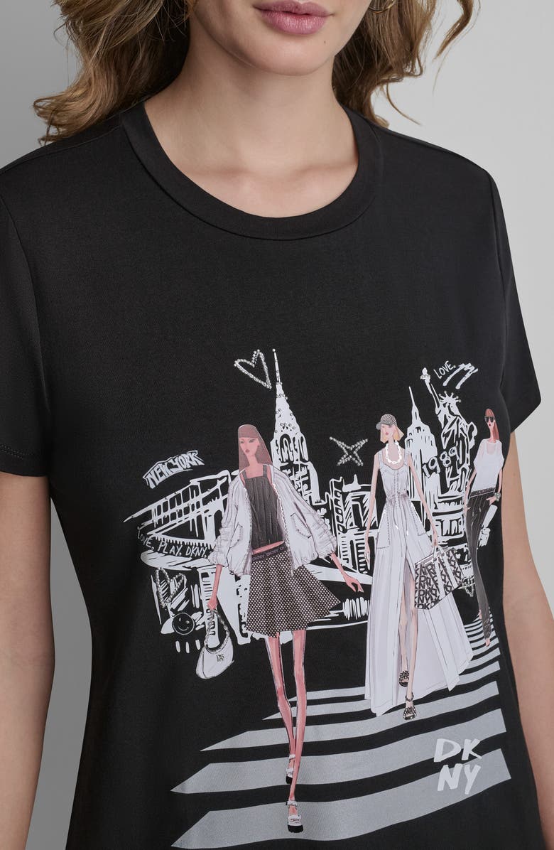 DKNY NYC Icons Cotton Blend Graphic T-Shirt, Alternate, color, 