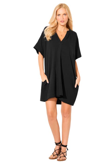 Gauze V-Neck Cover Up