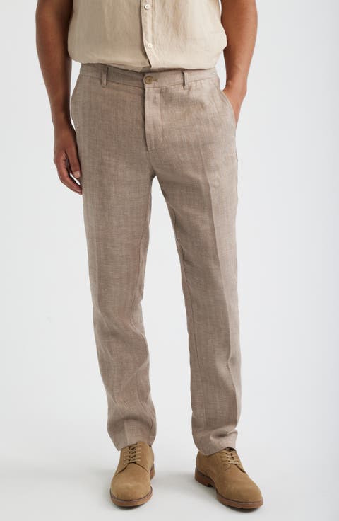 Linen Herringbone Chinos