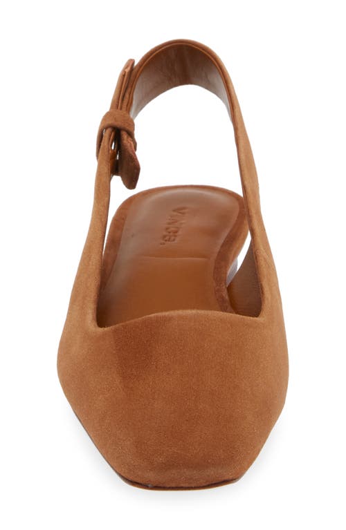 Vince Vida Slingback Flat In Dark Caramel