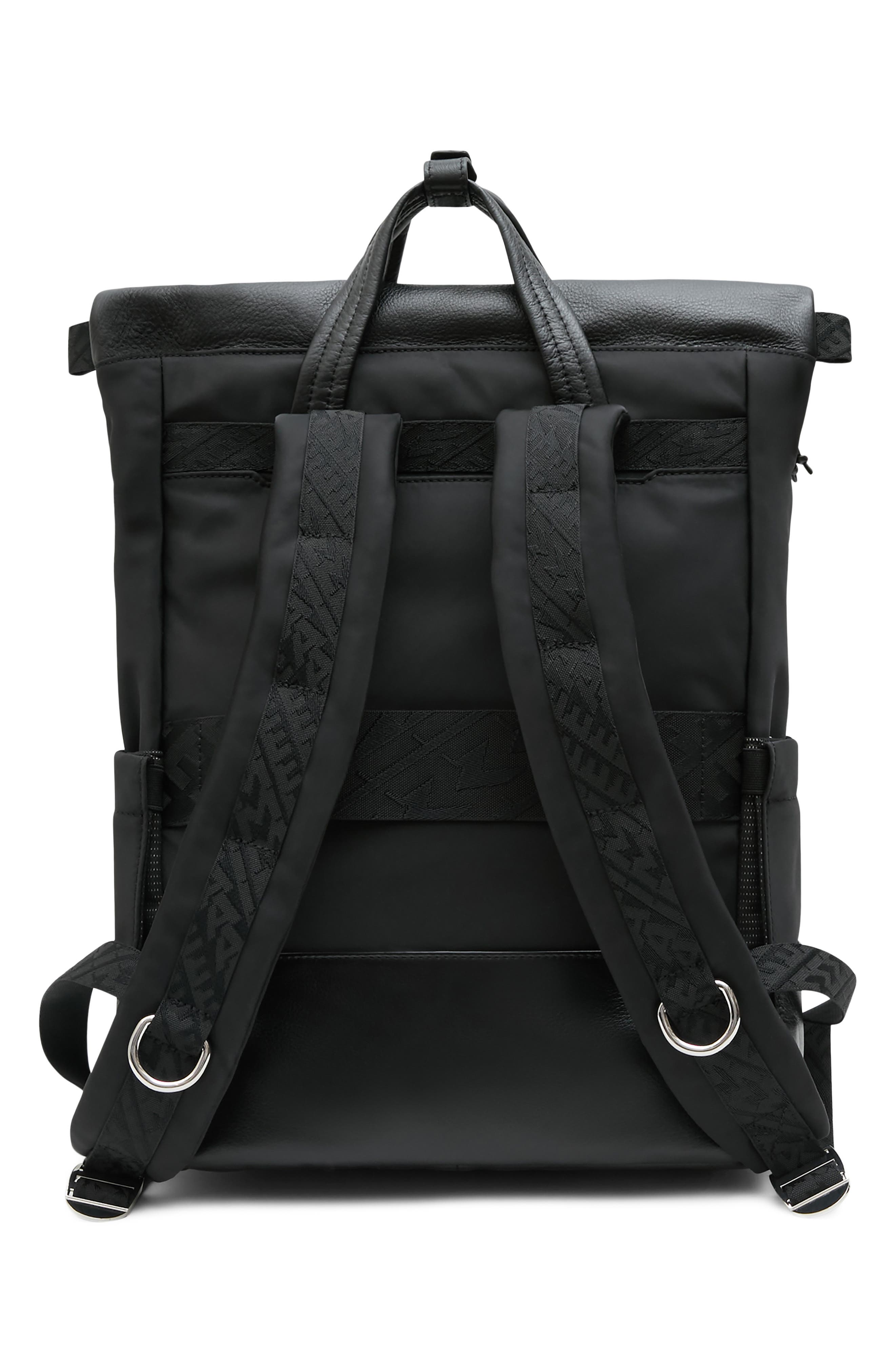 Power Move Leather Laptop Backpack, Alternate, color, BLACK