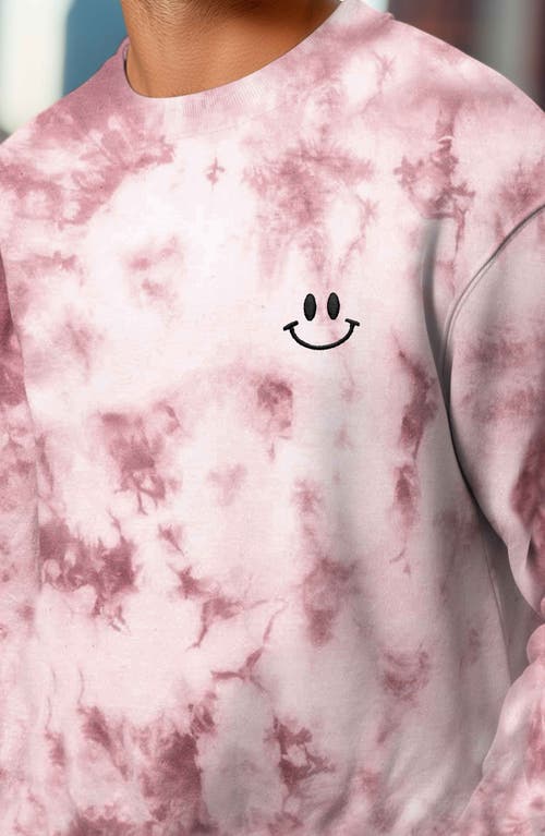 DALIX DALIX SMILE FACE TIE DYE CREWNECK SWEATSHIRT 