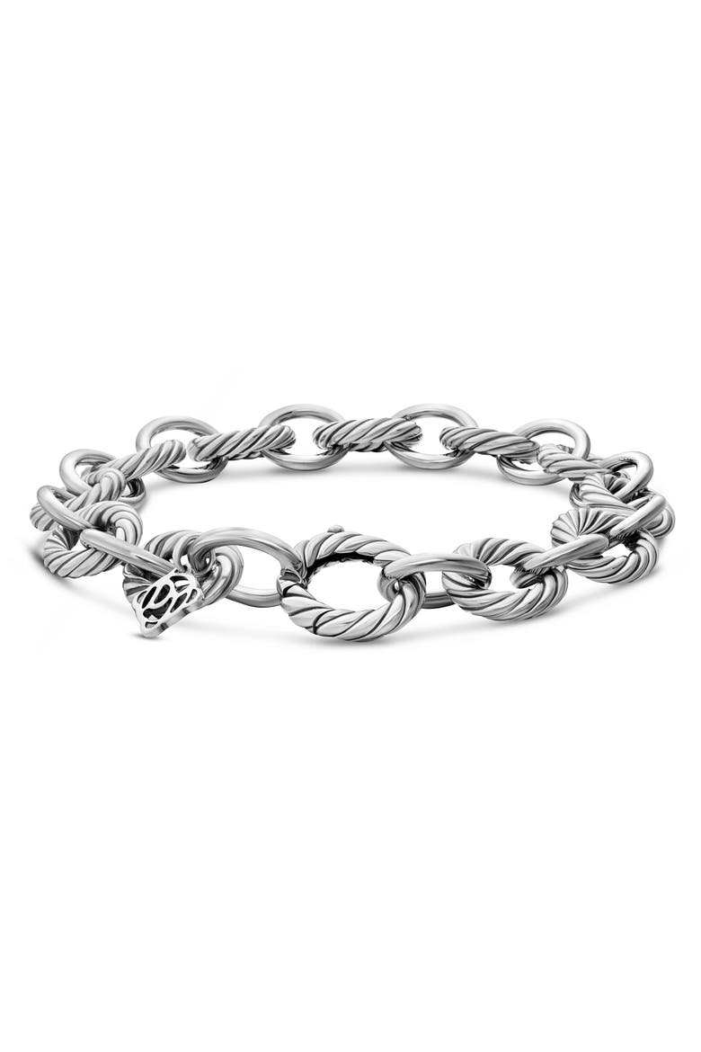 Oval Link Chain Bracelet in Sterling Silver, 10mm, Alternate, color, SILVER