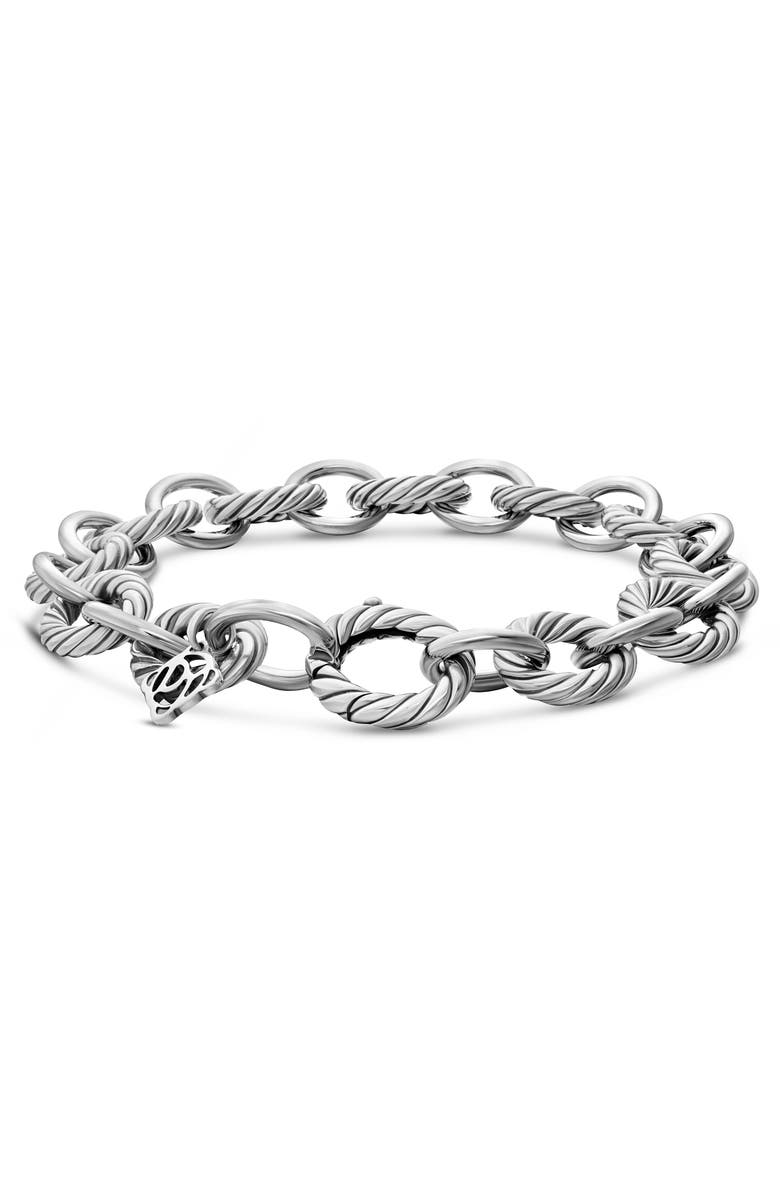 David Yurman Oval Link Chain Bracelet in Sterling Silver, 10mm, Alternate, color, Silver