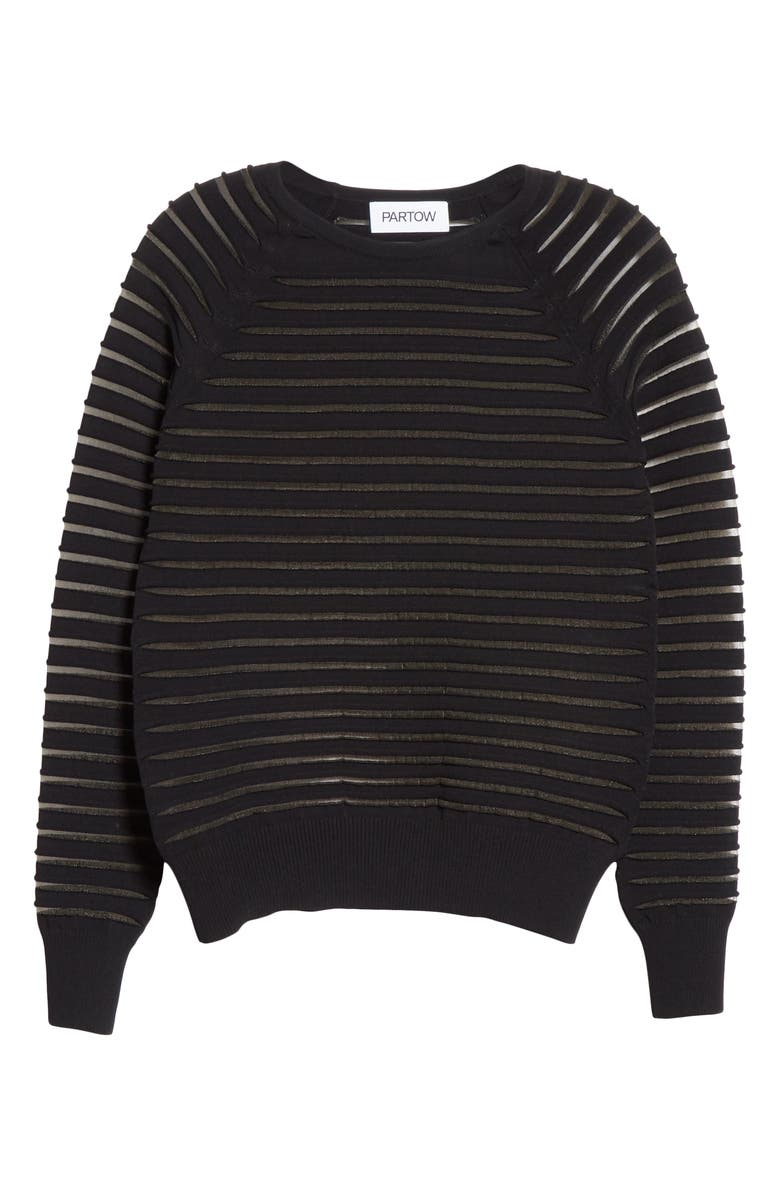PARTOW Margot Sheer Stripe Sweater, Alternate, color, 