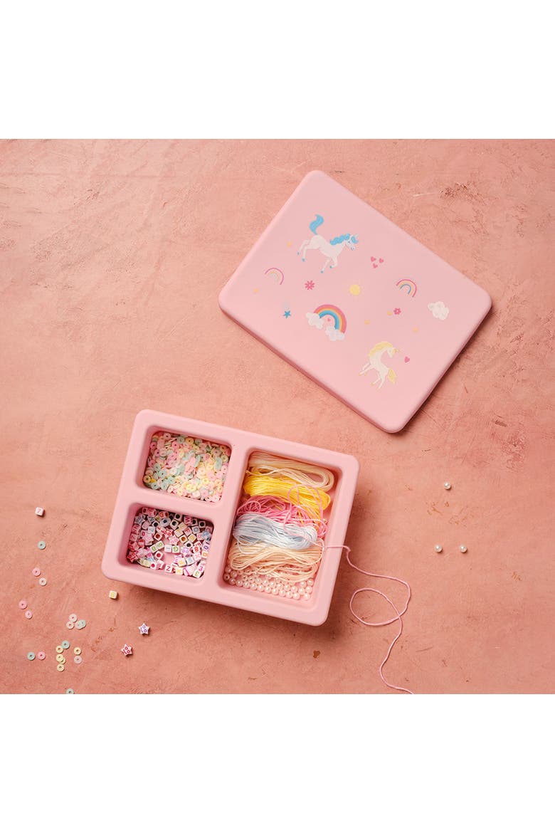 Silicone Mini  Bento Box, Alternate, color, Unicorn Bubbllegum Pink