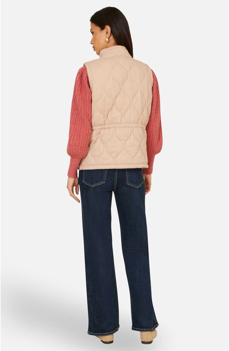 Yumi Quilted Utility Gilet, Alternate, color, Taupe