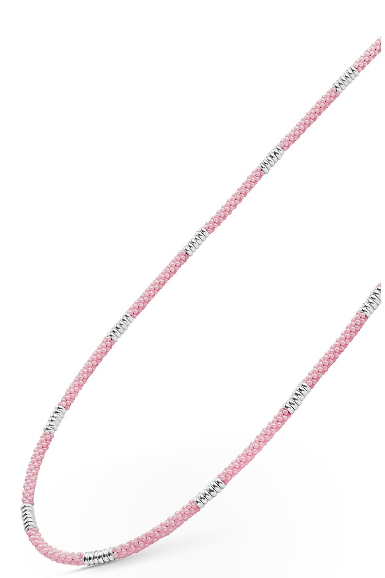 Pink Caviar Ceramic Station Necklace (Nordstrom Exclusive), Alternate, color, PINK