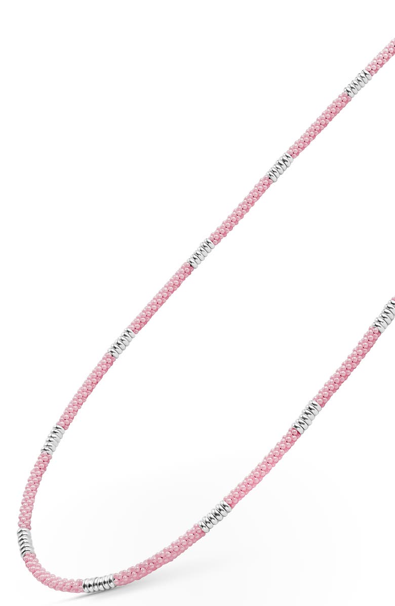 LAGOS Pink Caviar Ceramic Station Necklace, Alternate, color, Pink