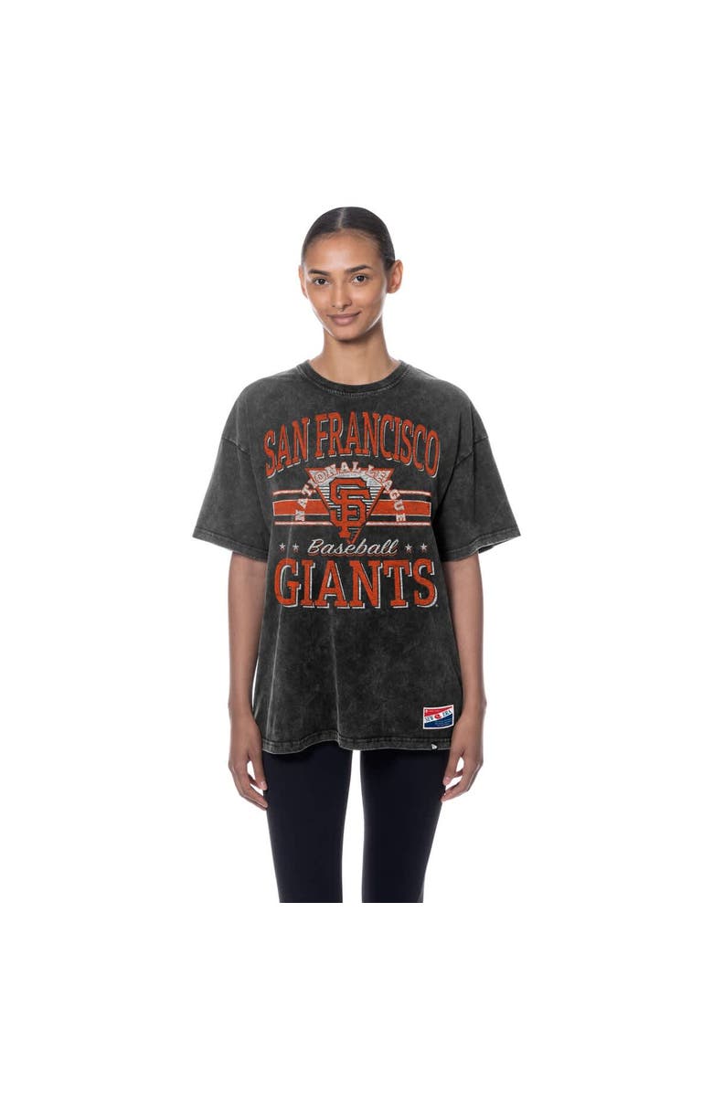 New Era Women's New Era Black San Francisco Giants Oversized Boyfriend T-Shirt, Main, color,