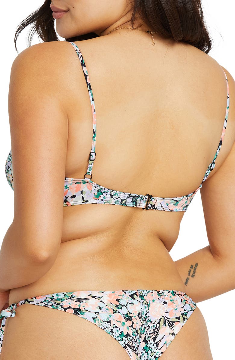 Billabong Sweet Fields Cara Tie Front Triangle Bikini Top, Alternate, color,