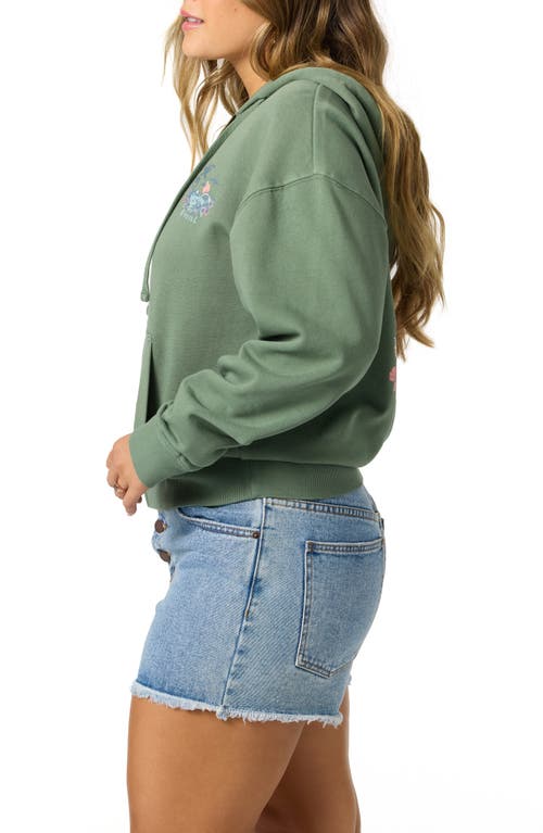 O'neill Drift Graphic Zip-up Hoodie In Green