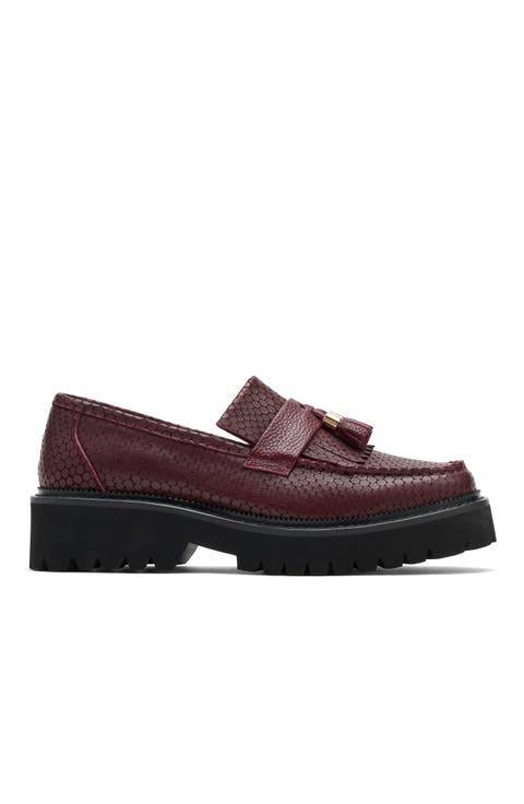 Ms. Journey Leather Lug Tassel Loafer