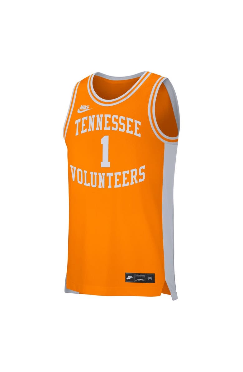 Nike Men's Nike #1 Tennessee Orange Tennessee Volunteers Retro Replica Basketball Jersey, Alternate, color,