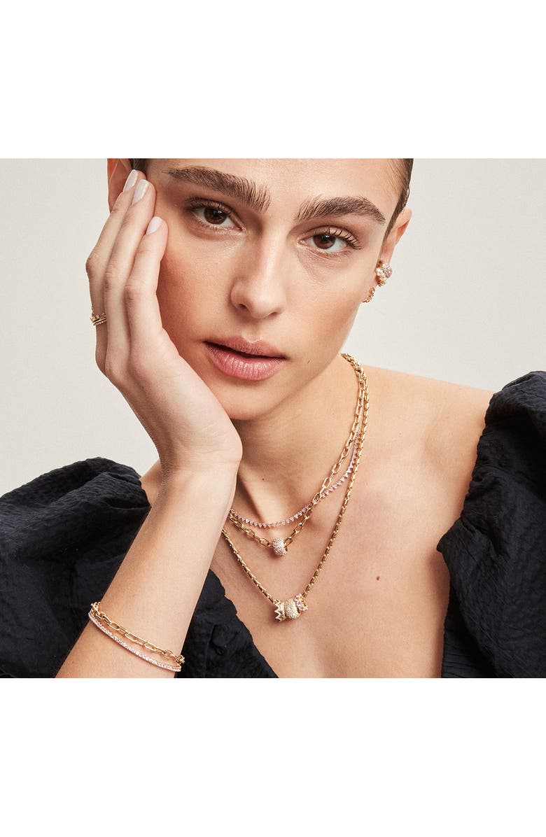 Adina Reyter Italian Chain Link Bracelet, 4mm, Alternate, color, Yellow Gold