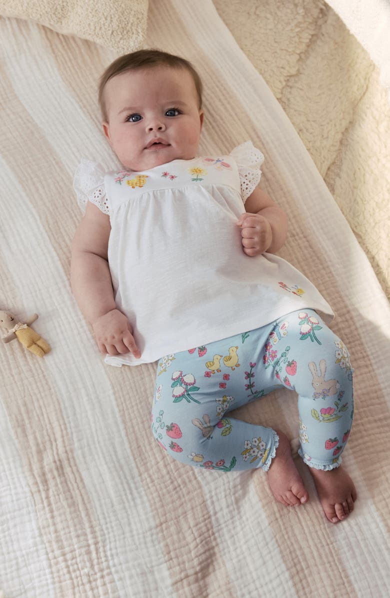 NEXT Picnic Top & Leggings Set, Alternate, color, White