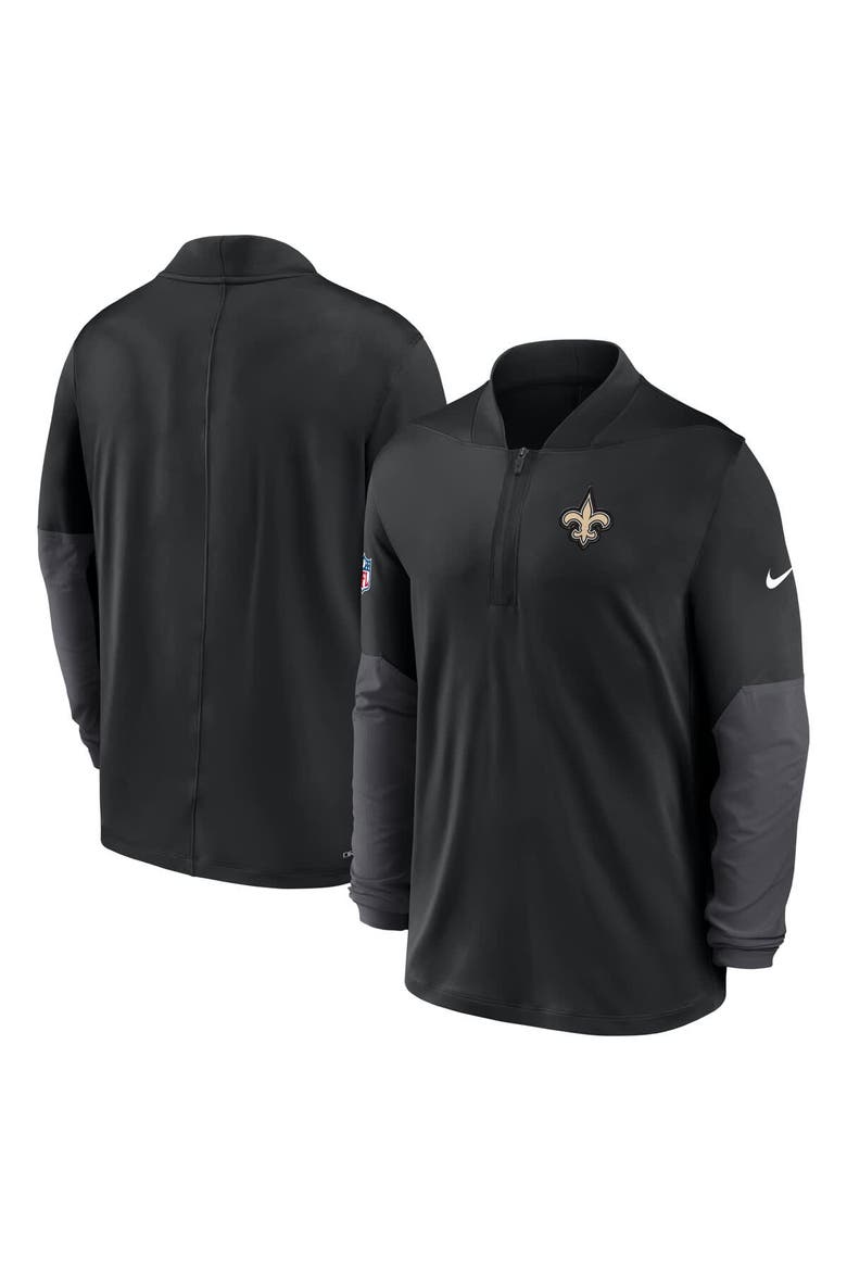 Men's Nike Black New Orleans Saints Sideline Feel The Pressure Performance Half-Zip Pullover, Alternate, color, Black