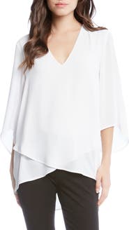 Karen Kane Asymmetrical Crepe Top