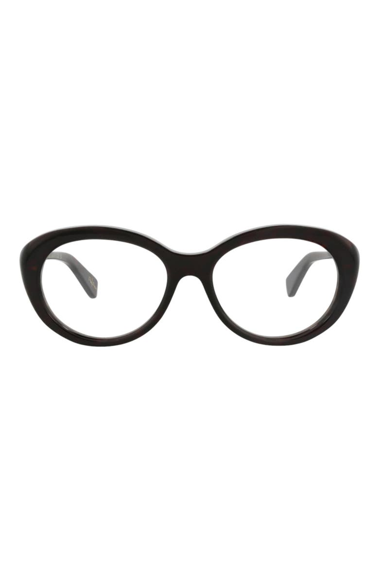 53mm Cat Eye Optical Glasses, Main, color, HAVANA HAVANA TRANSPARENT