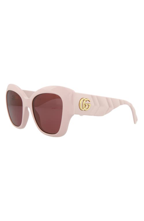 Gucci 53mm Butterfly Sunglasses In Pink