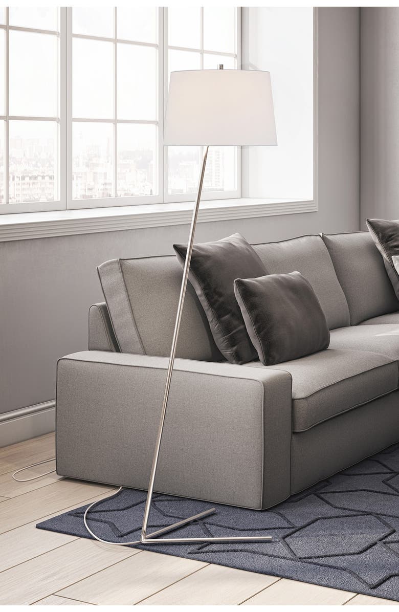 ADDISON AND LANE Markos Floor Lamp - Nickel, Alternate, color, 