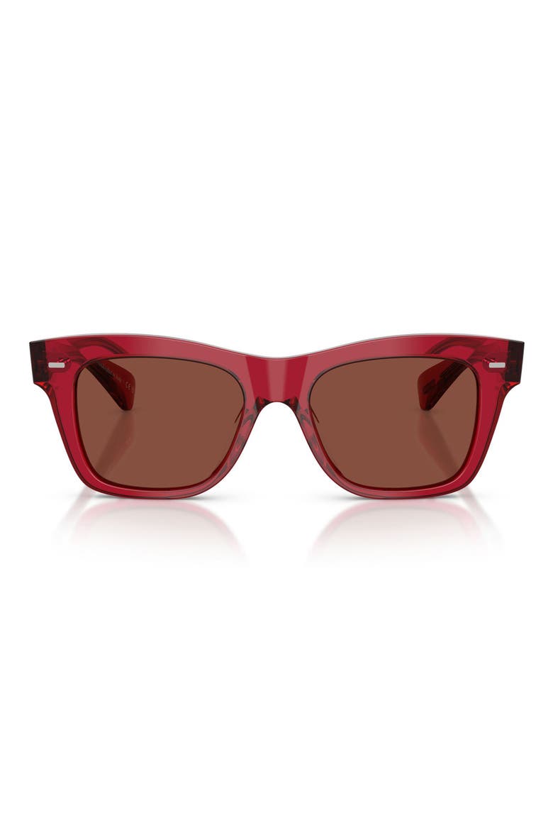 Ms. Oliver 51mm Square Sunglasses, Main, color, TRANSLUCENT RUST / BURGUNDY