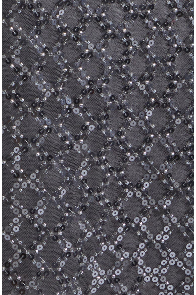 Sequin Trellis Lace Hem Skirt, Alternate, color, MEDIUM GREY