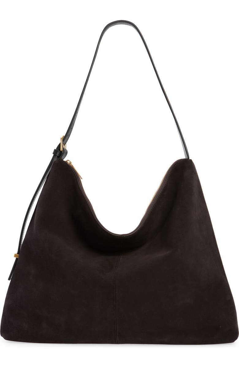 Reiss Vigo Shoulder Bag, Main, color, Chocolate