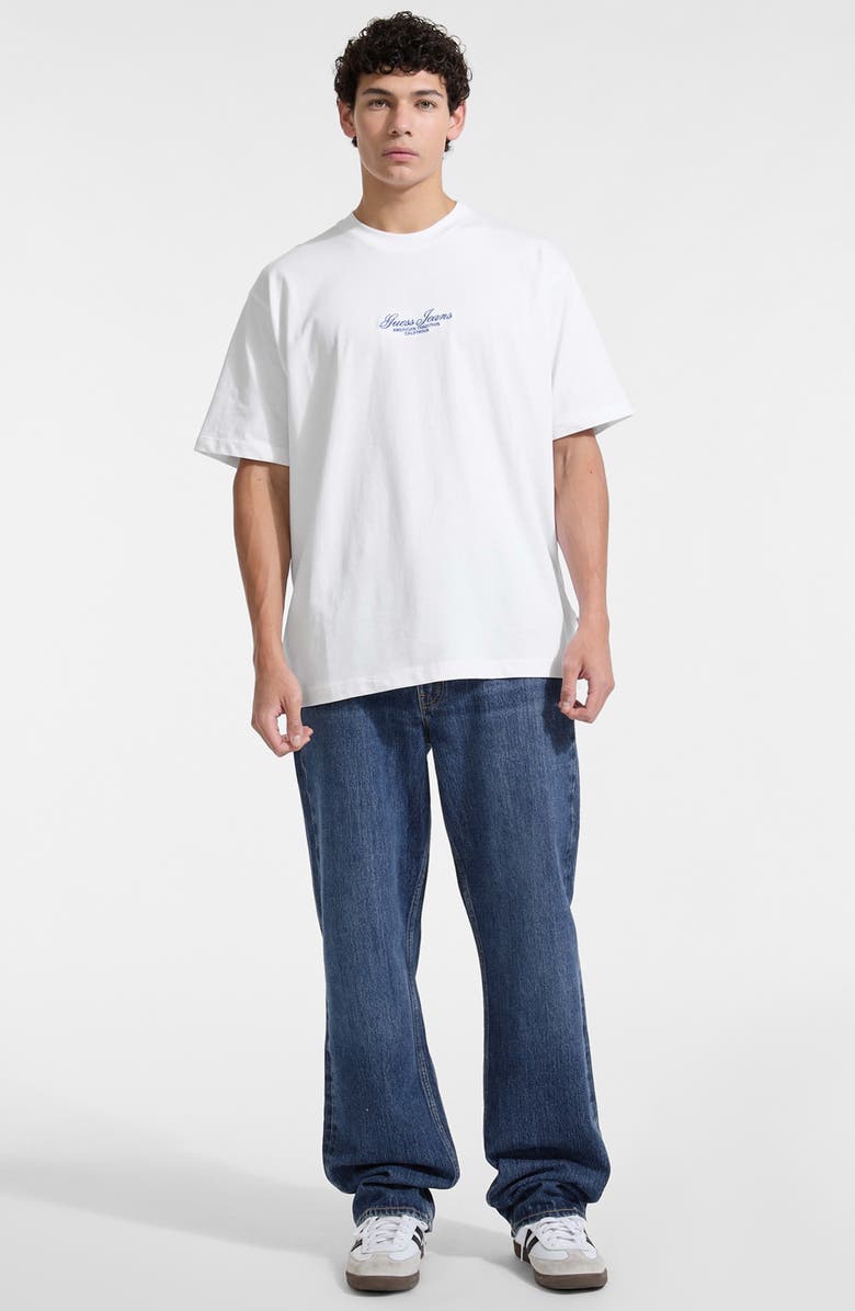 GUESS JEANS Embroidered Logo T-Shirt, Alternate, color, White