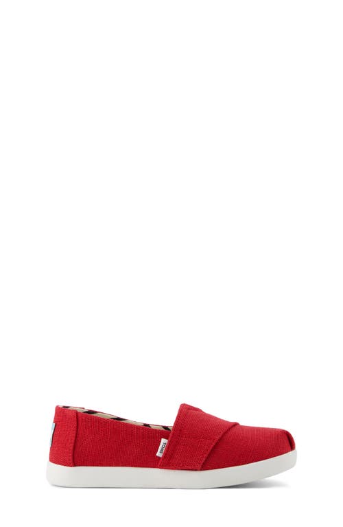 Toms Kids' Alpargata Sneaker In Red