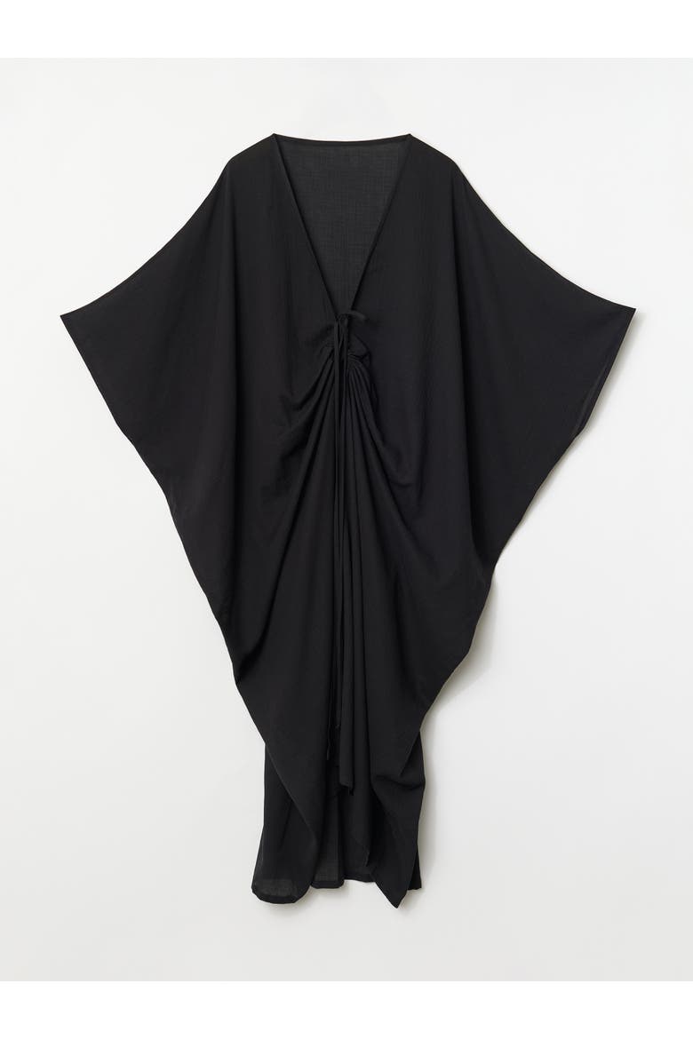 Beach Cotton Kaftan, Alternate, color, Black
