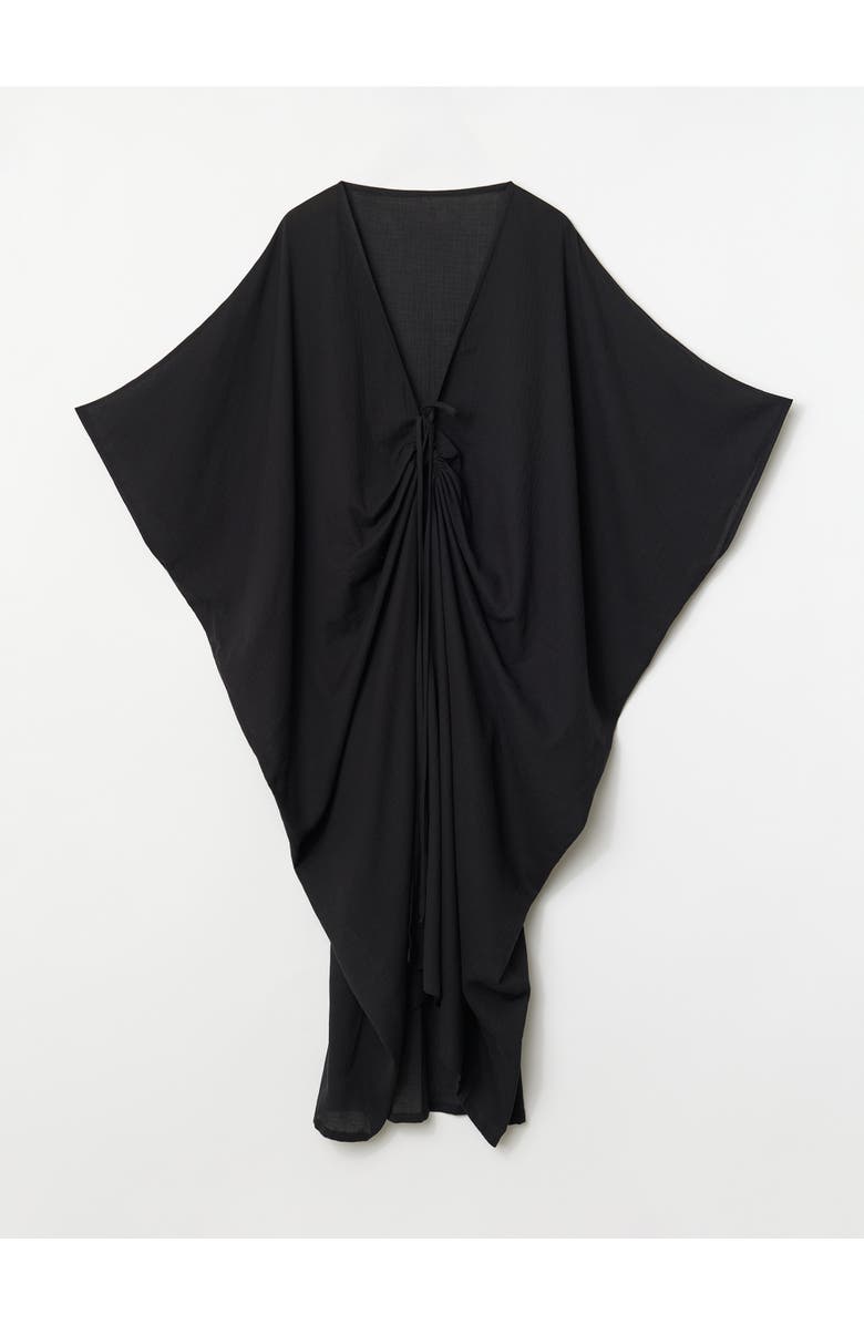 Alas Beach Cotton Kaftan, Alternate, color, Black