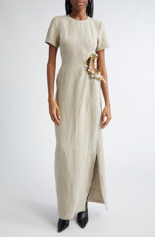 Diotima Seaford Cutout Waist Linen Dress in Beige  product