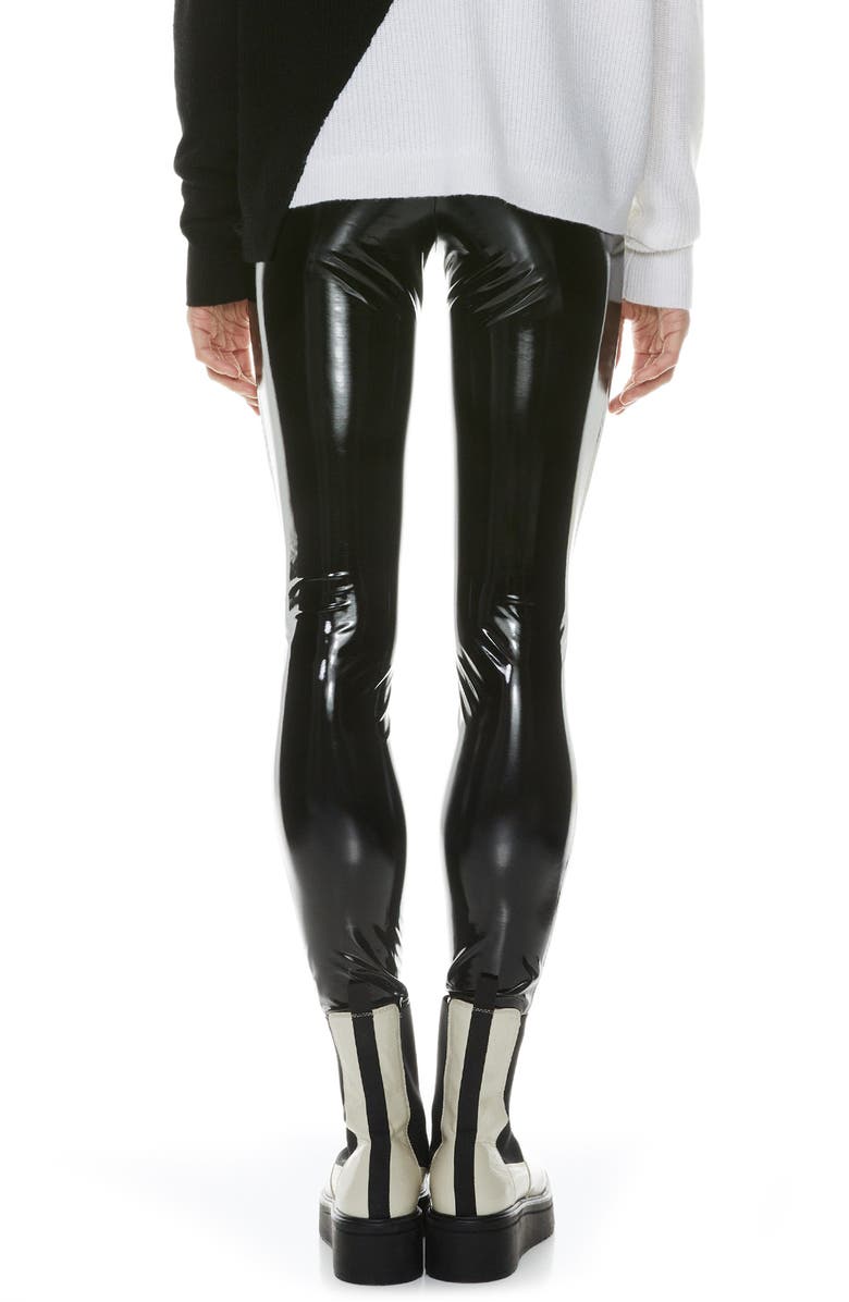 Alice + Olivia Maddox Faux Patent Leather Legging, Alternate, color, 