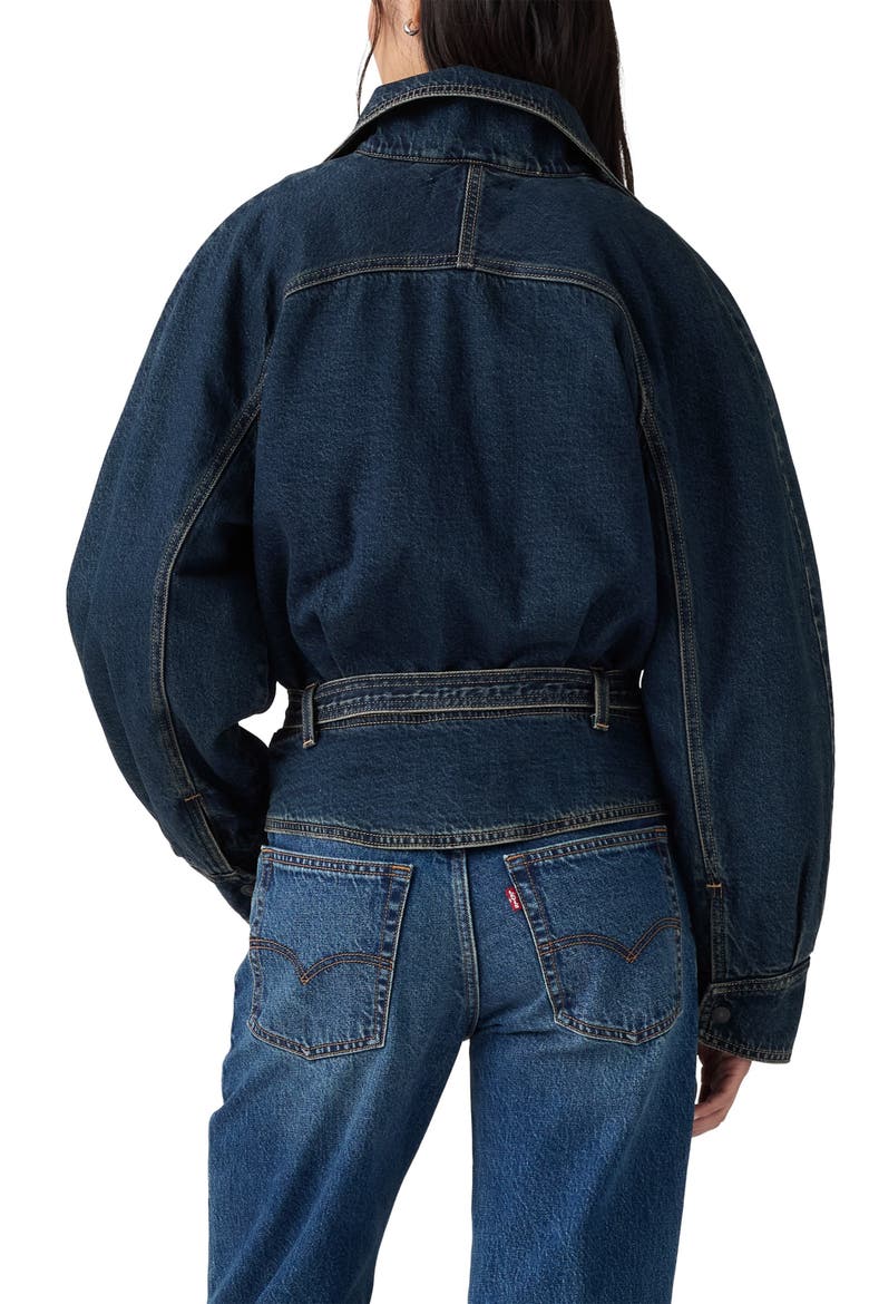 '80s Denim Bomber Jacket, Alternate, color, BELLISSIMA