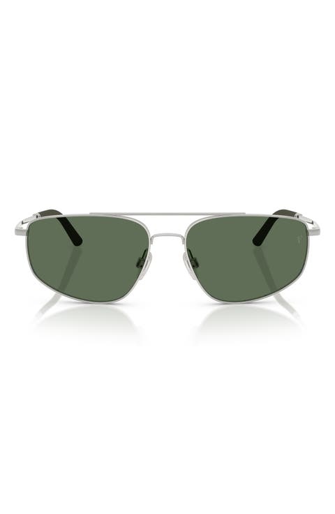 59mm Polarized Pilot Sunglasses