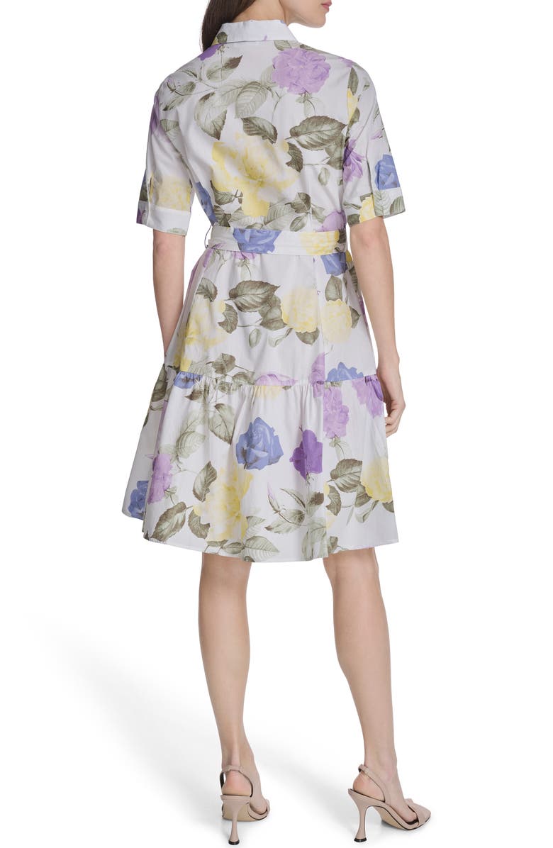 Calvin Klein Short Sleeve Cotton Shirtdress, Alternate, color,