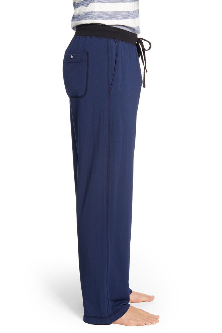 Cotton & Modal Pajama Pants, Alternate, color, NAVY