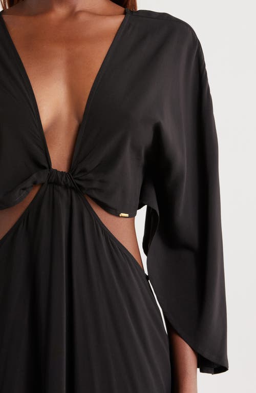 Boamar Avalon Cutout Cover-up Maxi Dress In Black