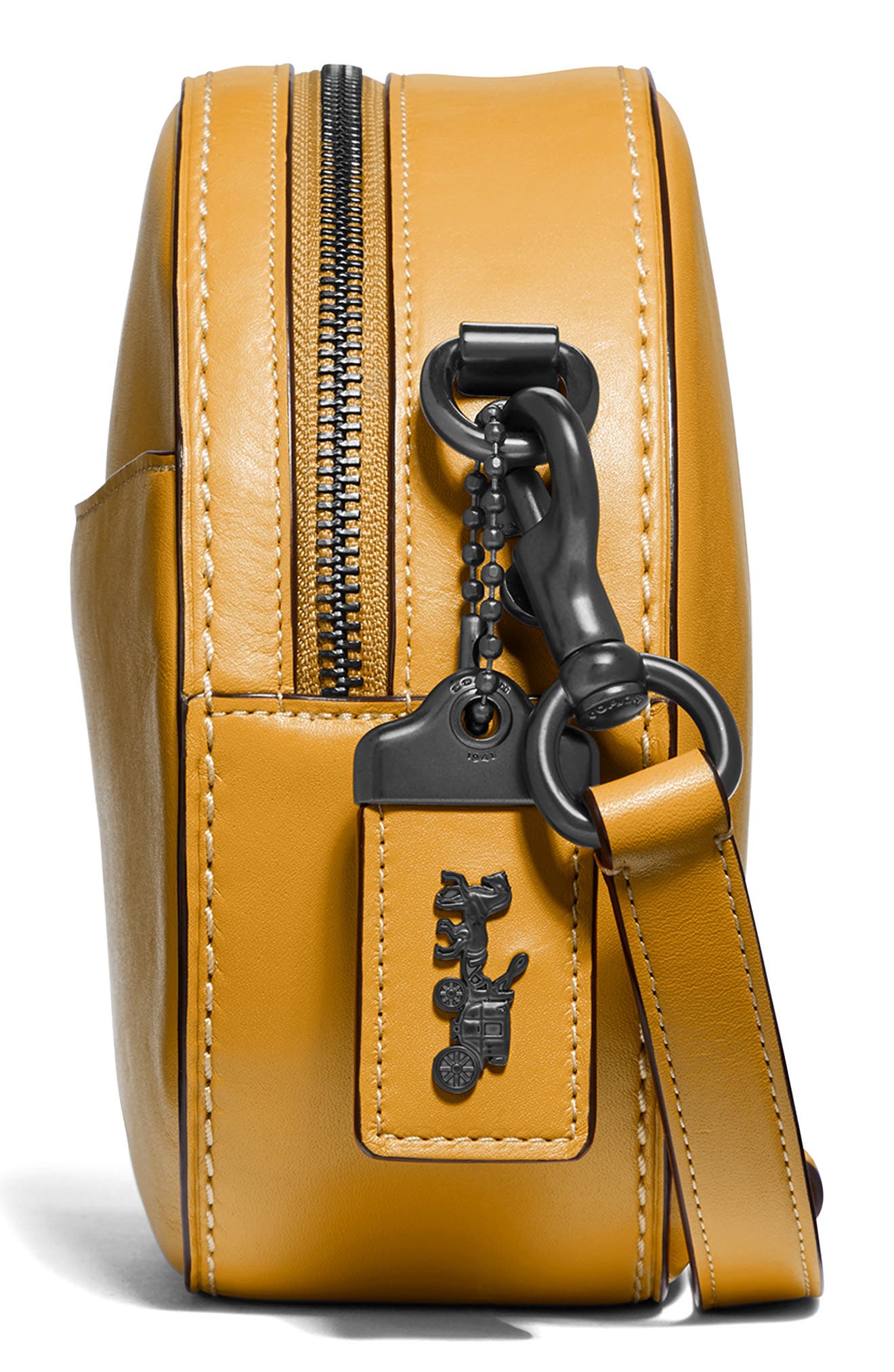 Canteen Leather Crossbody Bag, Alternate, color, HONEYCOMB