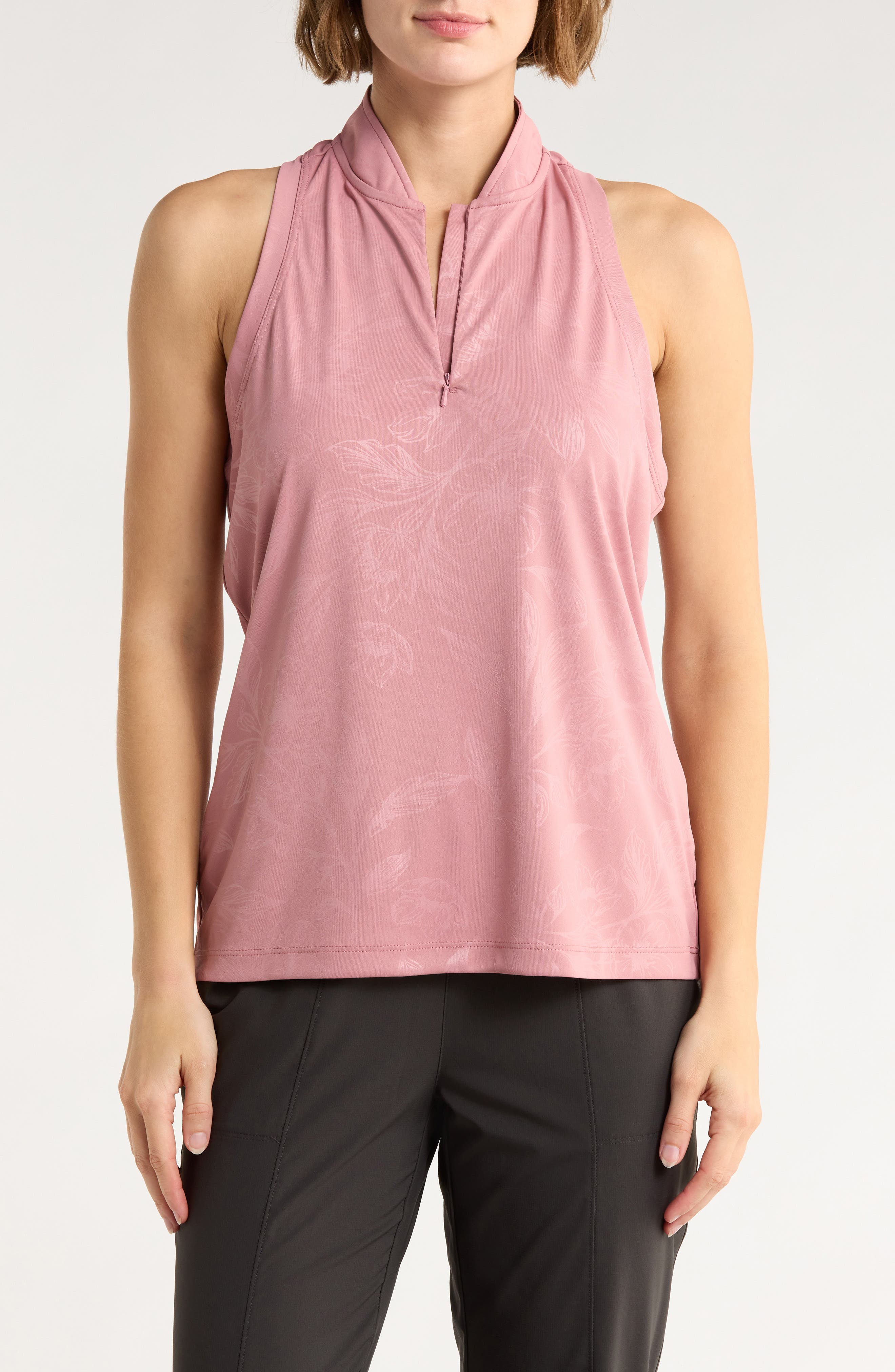 Swannies Nadia Sleeveless Half Zip Knit Polo