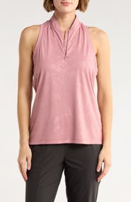 Swannies Nadia Sleeveless Half Zip Knit Polo