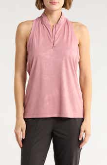 Swannies Nadia Sleeveless Half Zip Knit Polo